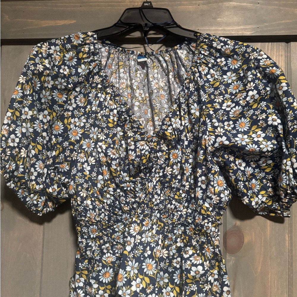 Old Navy Floral Dress with Puff Sleeves